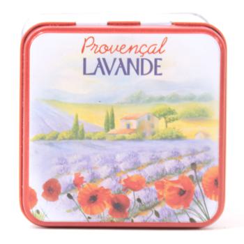 Soap tin made of sheet metal with motif of Provence BE08-20